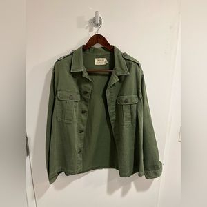 NEVER WORN - Large Polo Ralph Lauren Khaki Work Shirt Over Shirt Chore Coat